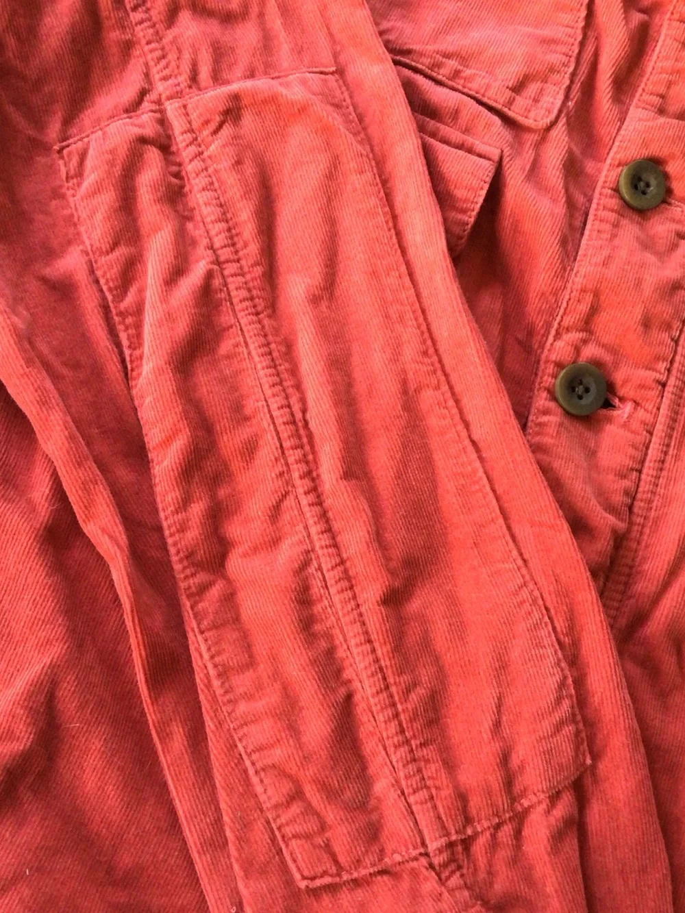 Barbour Collab with TOKITO Red Corduroy Button-Up Shirt L